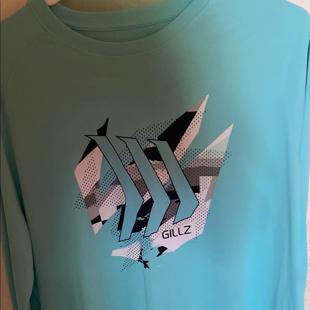 Men's Long Sleeve Tee - Aqua
